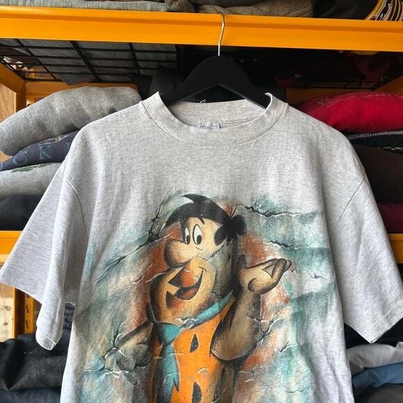 Grey vintage 1994 flintstone tee - Picture 1 of 6
